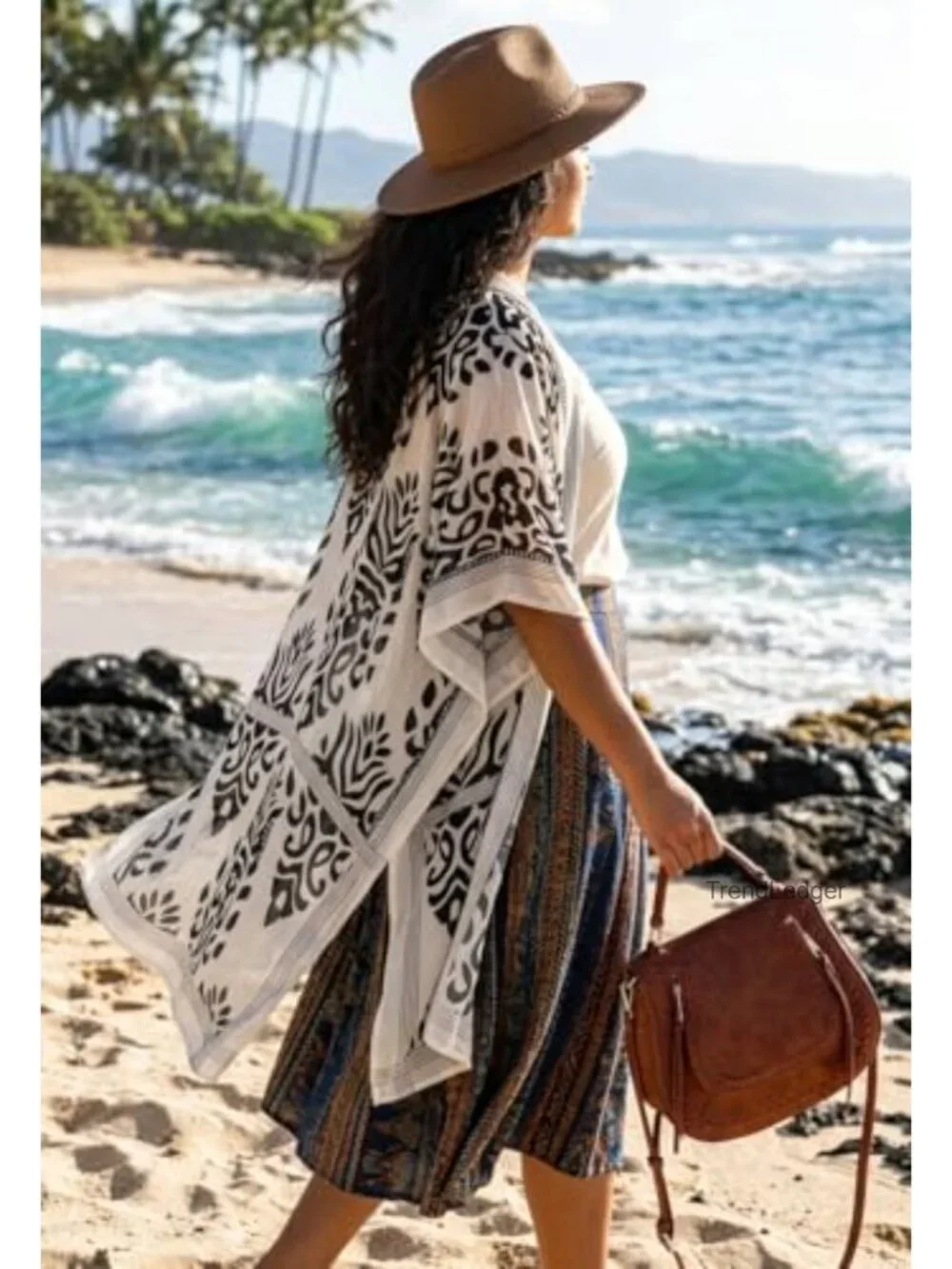 Chiffon Kimono Beach Cover Up Swimwear Cardigan Loose Summer